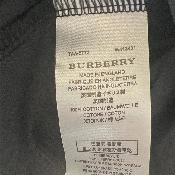 Burberry White and Navy Kids Dress with Plaid Detail